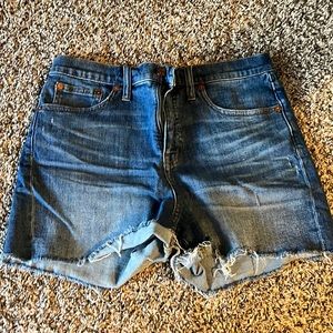 Madewell high rise denim shorts